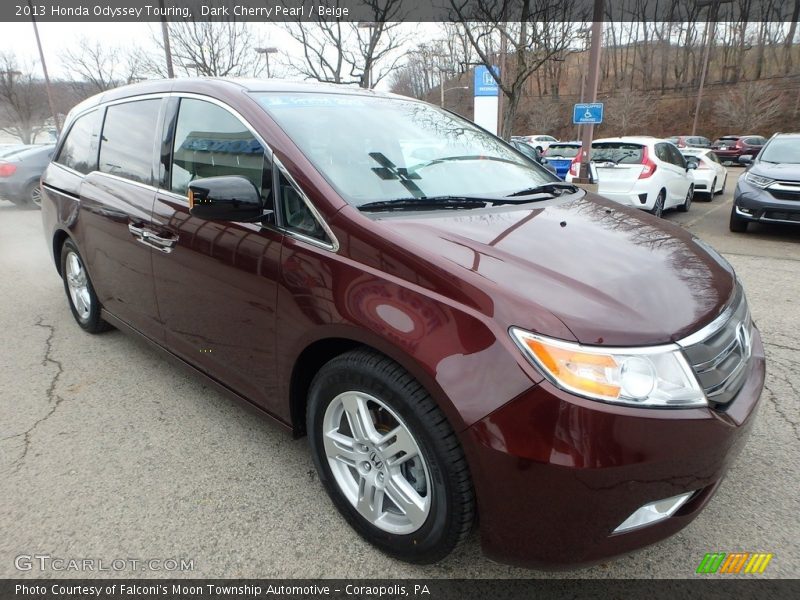 Dark Cherry Pearl / Beige 2013 Honda Odyssey Touring