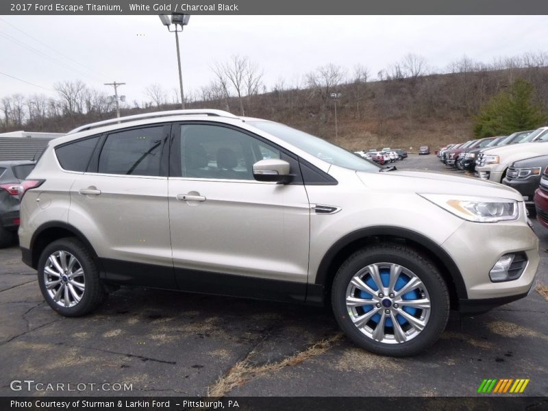 White Gold / Charcoal Black 2017 Ford Escape Titanium