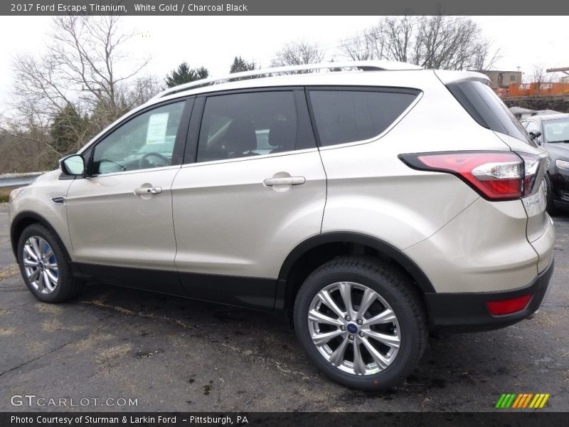 White Gold / Charcoal Black 2017 Ford Escape Titanium