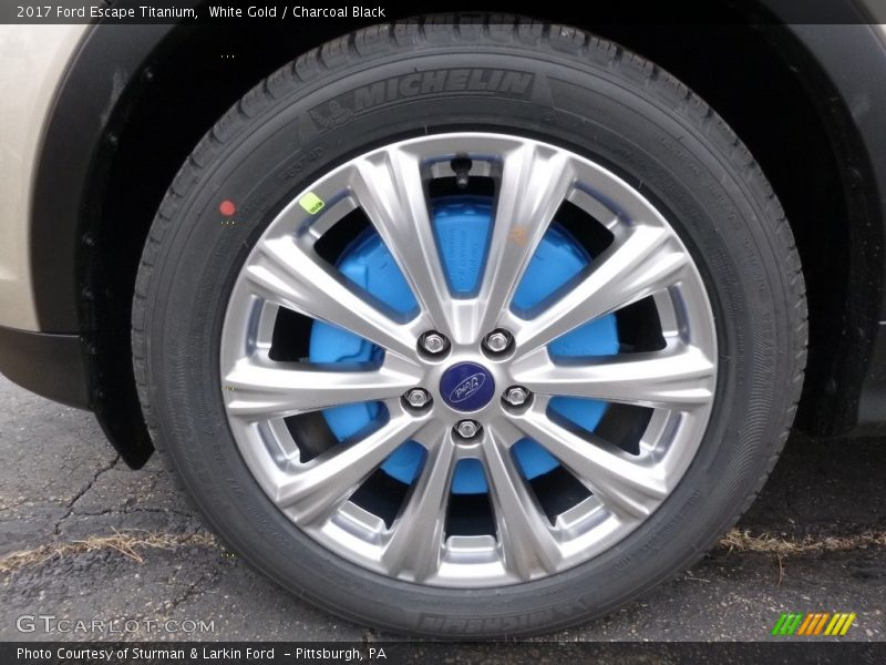 White Gold / Charcoal Black 2017 Ford Escape Titanium