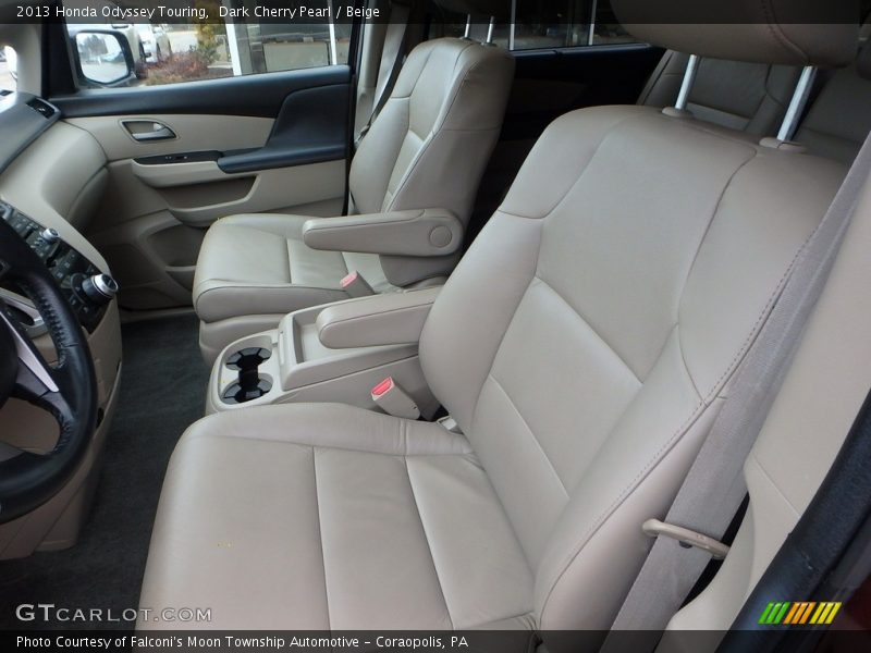 Dark Cherry Pearl / Beige 2013 Honda Odyssey Touring