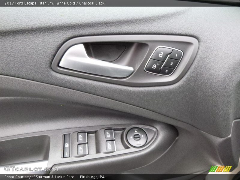 White Gold / Charcoal Black 2017 Ford Escape Titanium