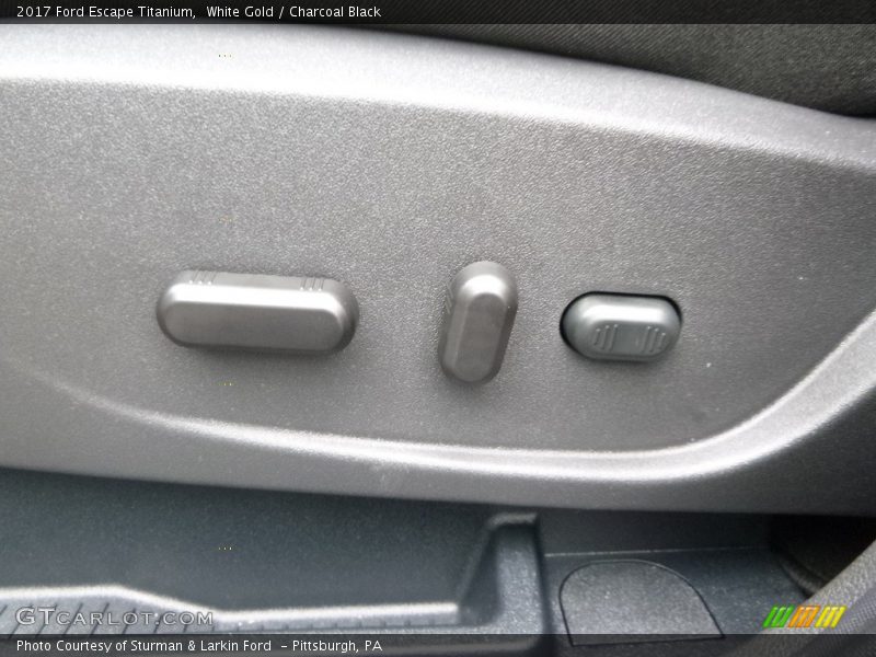 White Gold / Charcoal Black 2017 Ford Escape Titanium