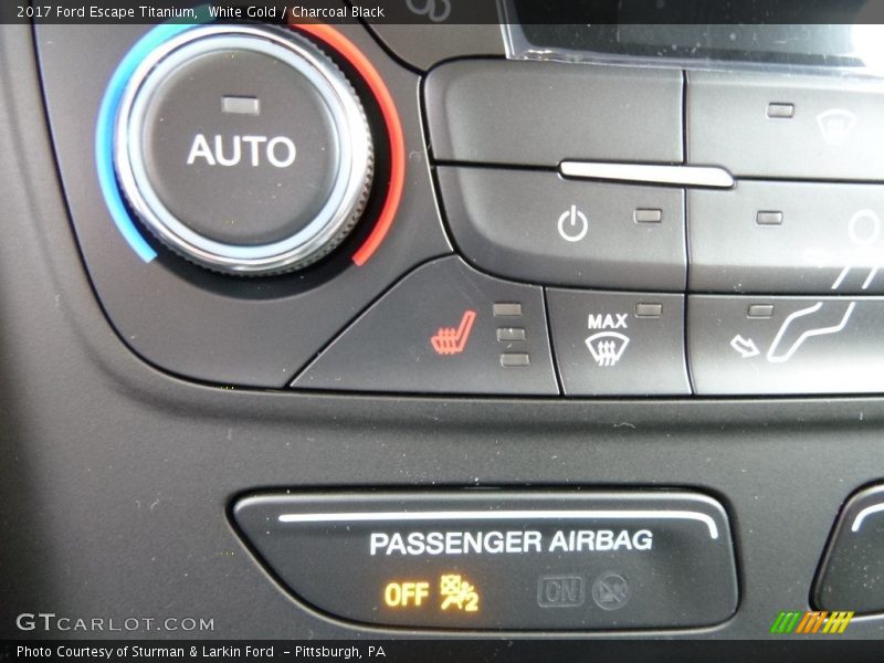 White Gold / Charcoal Black 2017 Ford Escape Titanium