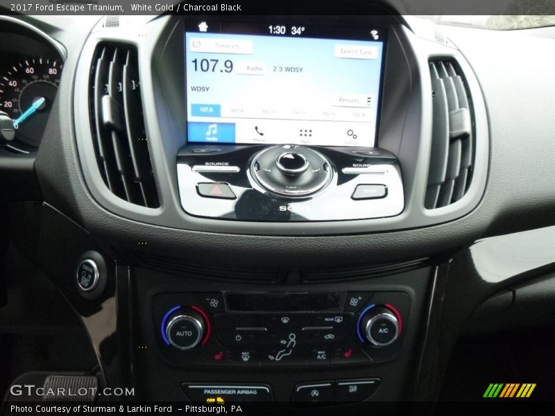 White Gold / Charcoal Black 2017 Ford Escape Titanium