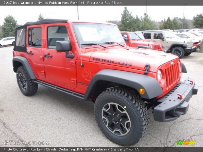 Firecracker Red / Black 2017 Jeep Wrangler Unlimited Rubicon Hard Rock 4x4