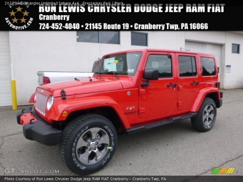 Firecracker Red / Black 2017 Jeep Wrangler Unlimited Sahara 4x4