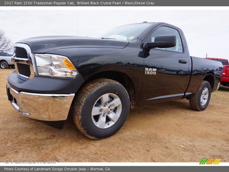 Brilliant Black Crystal Pearl / Black/Diesel Gray 2017 Ram 1500 Tradesman Regular Cab