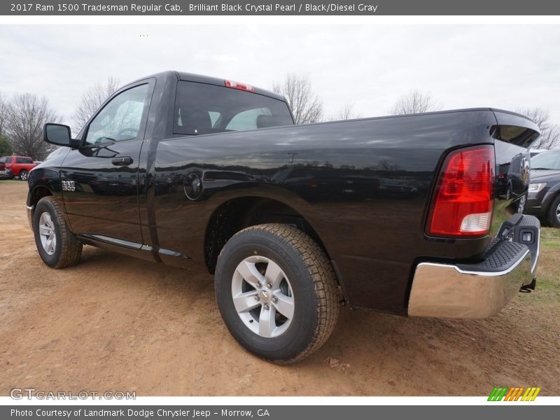 Brilliant Black Crystal Pearl / Black/Diesel Gray 2017 Ram 1500 Tradesman Regular Cab