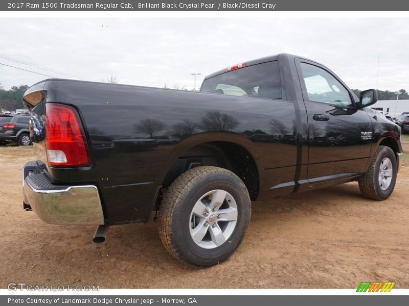 Brilliant Black Crystal Pearl / Black/Diesel Gray 2017 Ram 1500 Tradesman Regular Cab