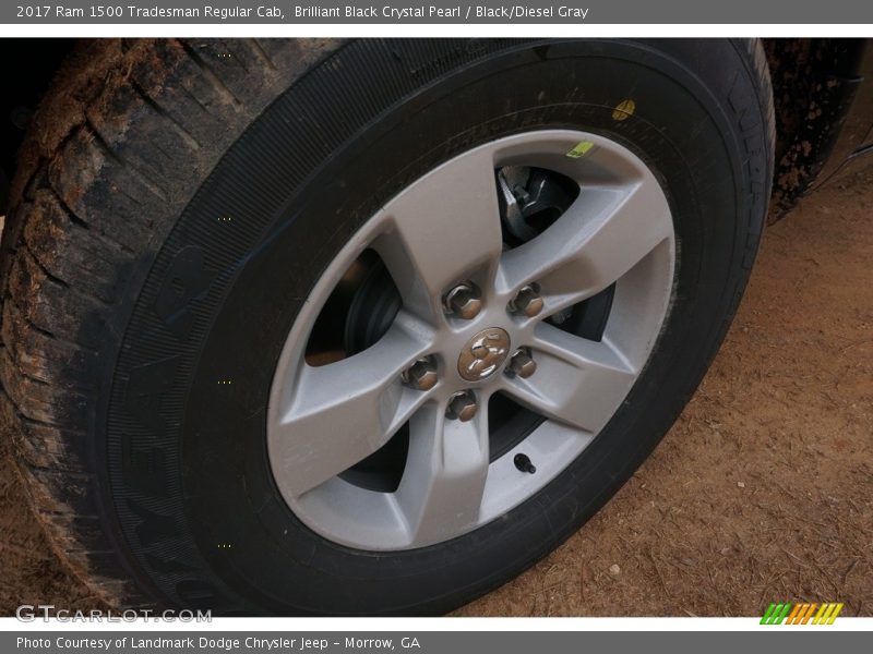 Brilliant Black Crystal Pearl / Black/Diesel Gray 2017 Ram 1500 Tradesman Regular Cab