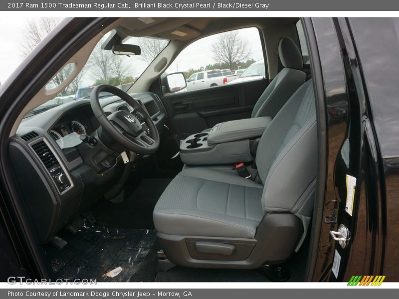 Brilliant Black Crystal Pearl / Black/Diesel Gray 2017 Ram 1500 Tradesman Regular Cab
