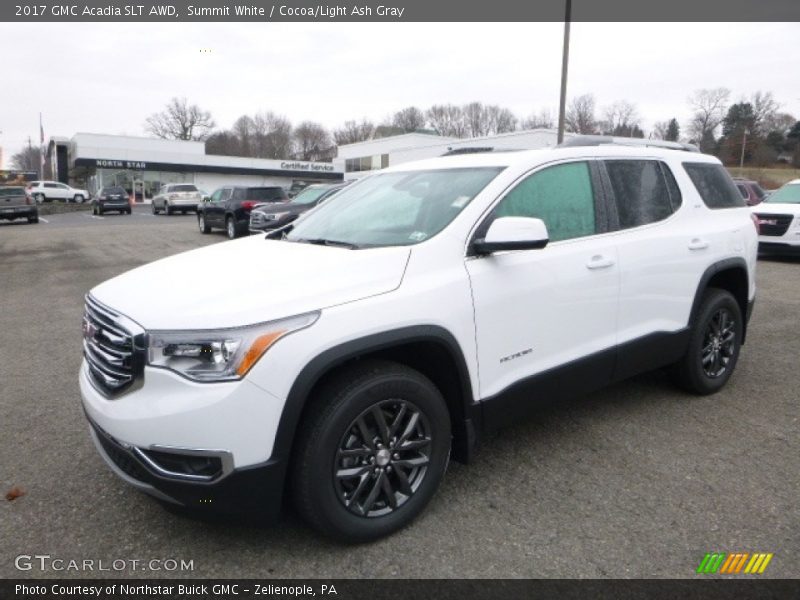 Summit White / Cocoa/Light Ash Gray 2017 GMC Acadia SLT AWD