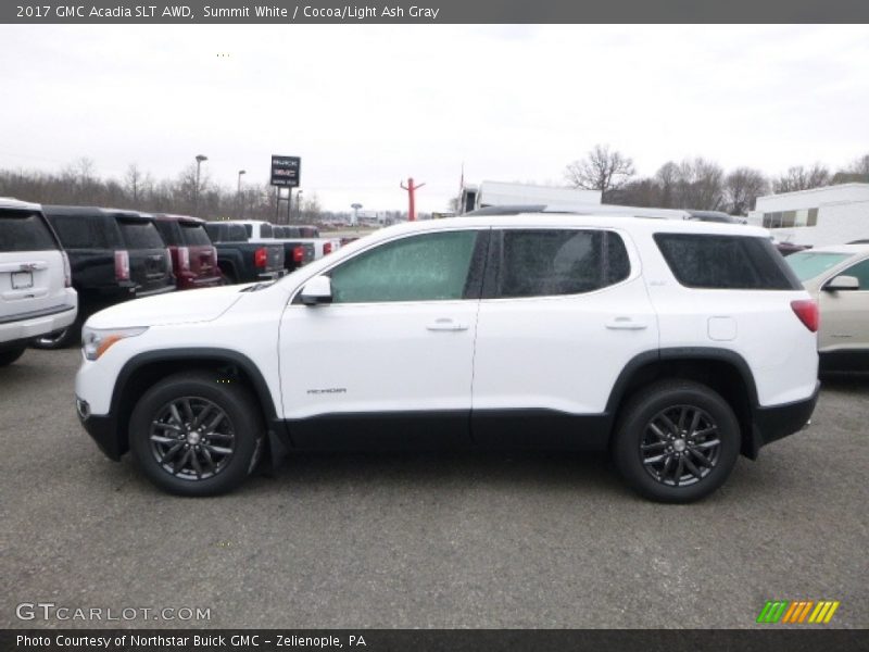 Summit White / Cocoa/Light Ash Gray 2017 GMC Acadia SLT AWD