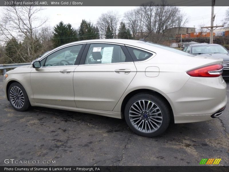 White Gold / Ebony 2017 Ford Fusion SE AWD