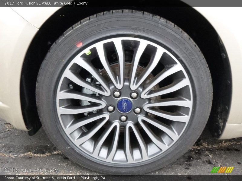 White Gold / Ebony 2017 Ford Fusion SE AWD
