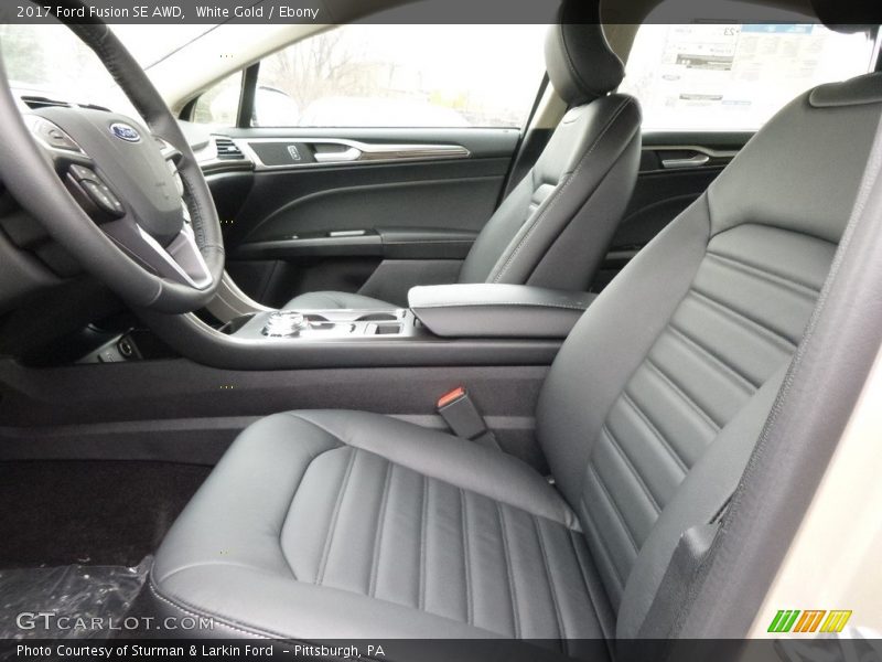 White Gold / Ebony 2017 Ford Fusion SE AWD