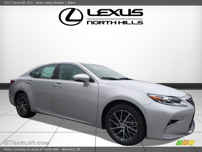 Silver Lining Metallic / Black 2017 Lexus ES 350