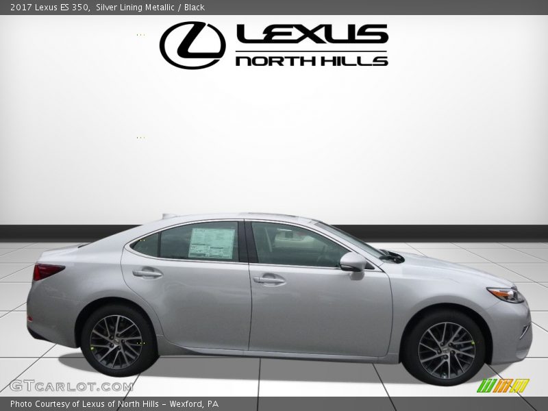 Silver Lining Metallic / Black 2017 Lexus ES 350