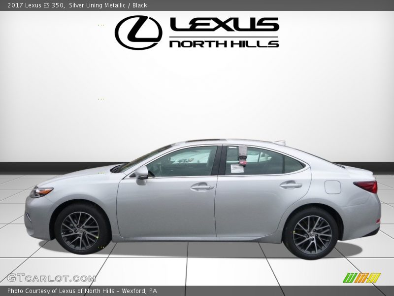 Silver Lining Metallic / Black 2017 Lexus ES 350