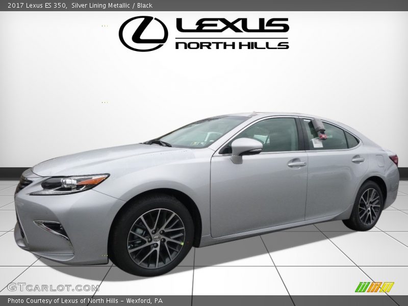 Silver Lining Metallic / Black 2017 Lexus ES 350