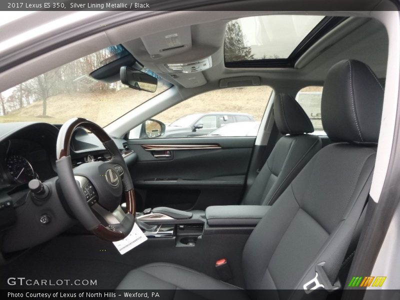 Silver Lining Metallic / Black 2017 Lexus ES 350