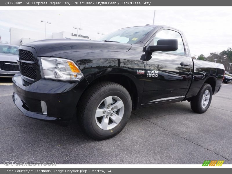 Brilliant Black Crystal Pearl / Black/Diesel Gray 2017 Ram 1500 Express Regular Cab