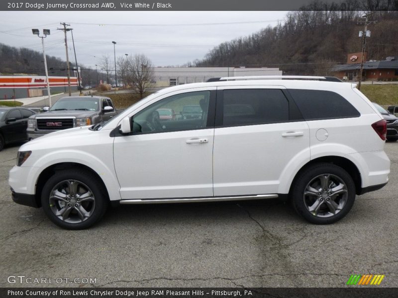 Vice White / Black 2017 Dodge Journey Crossroad AWD