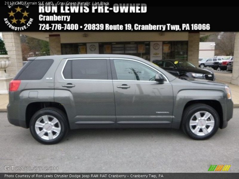 Gray Green Metallic / Jet Black 2013 GMC Terrain SLE AWD