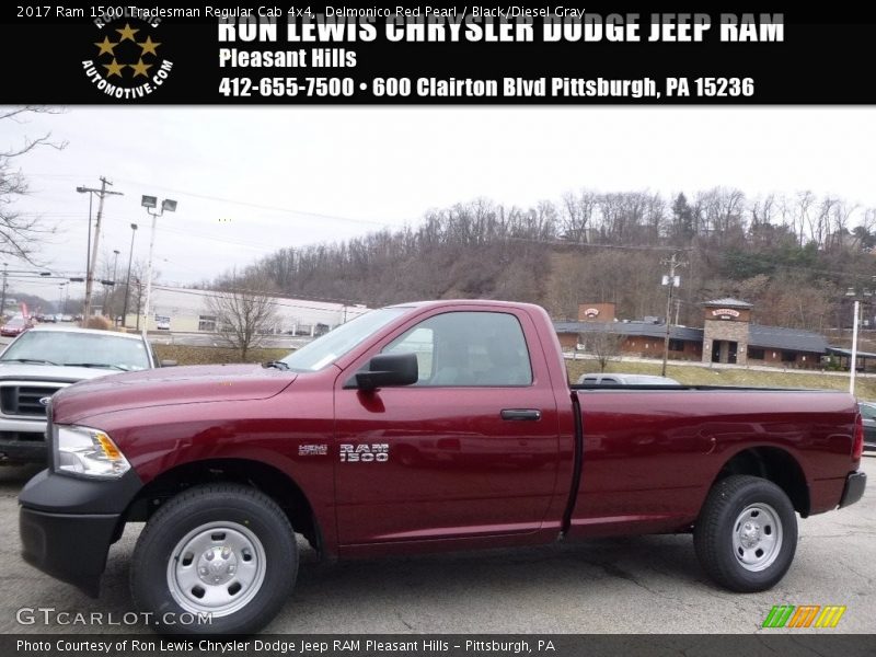 Delmonico Red Pearl / Black/Diesel Gray 2017 Ram 1500 Tradesman Regular Cab 4x4