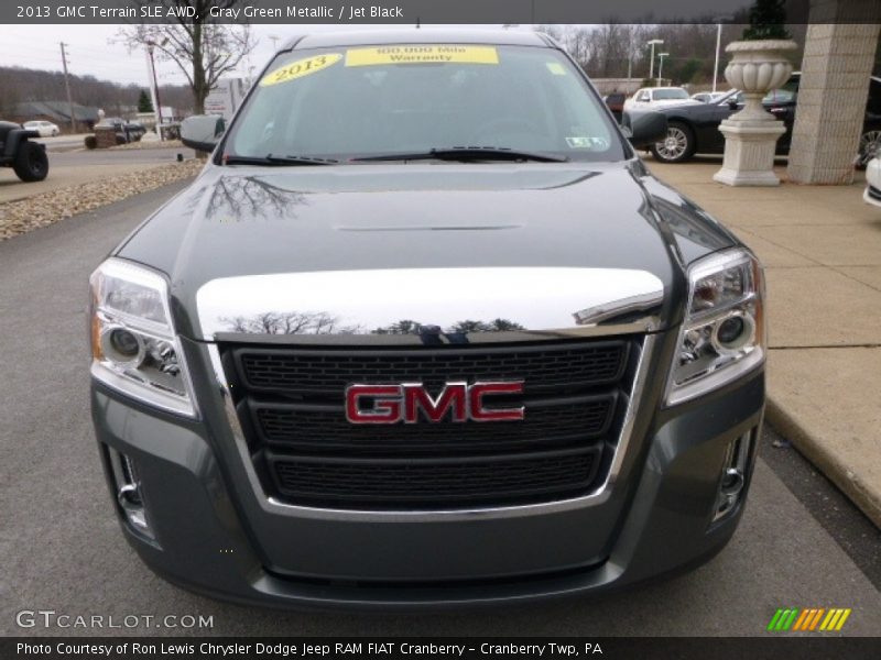 Gray Green Metallic / Jet Black 2013 GMC Terrain SLE AWD