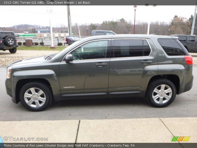 Gray Green Metallic / Jet Black 2013 GMC Terrain SLE AWD