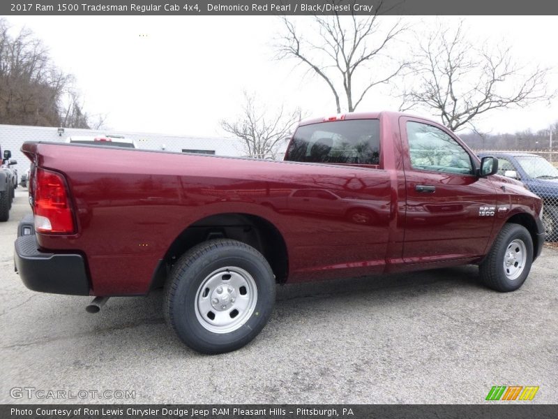 Delmonico Red Pearl / Black/Diesel Gray 2017 Ram 1500 Tradesman Regular Cab 4x4