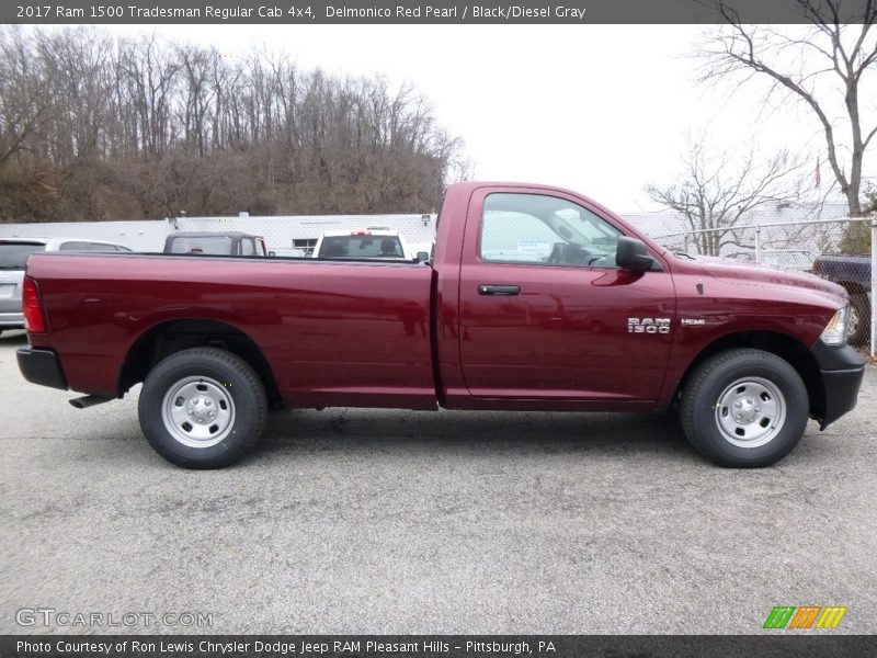 Delmonico Red Pearl / Black/Diesel Gray 2017 Ram 1500 Tradesman Regular Cab 4x4