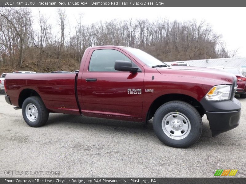 Delmonico Red Pearl / Black/Diesel Gray 2017 Ram 1500 Tradesman Regular Cab 4x4