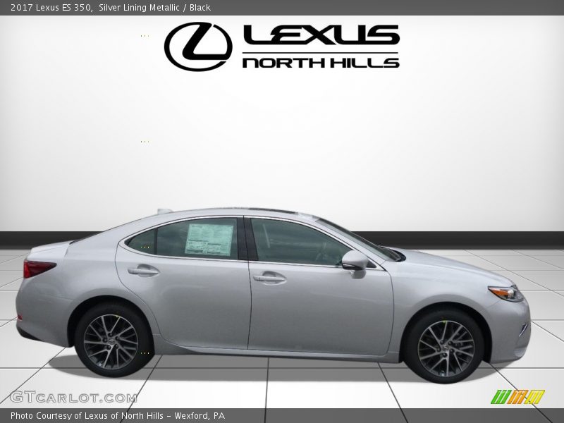 Silver Lining Metallic / Black 2017 Lexus ES 350