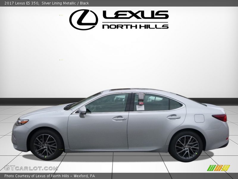 Silver Lining Metallic / Black 2017 Lexus ES 350