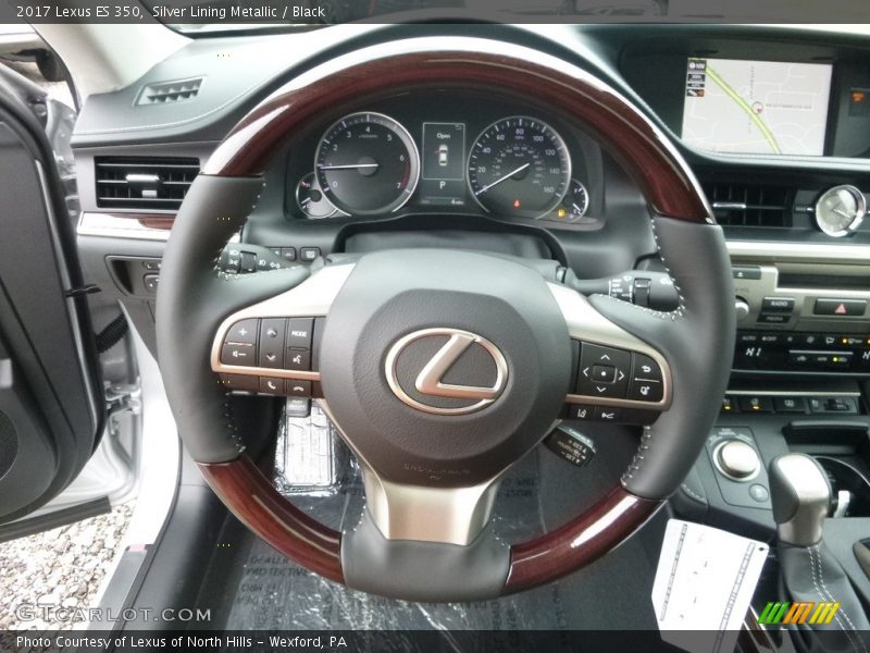 Silver Lining Metallic / Black 2017 Lexus ES 350