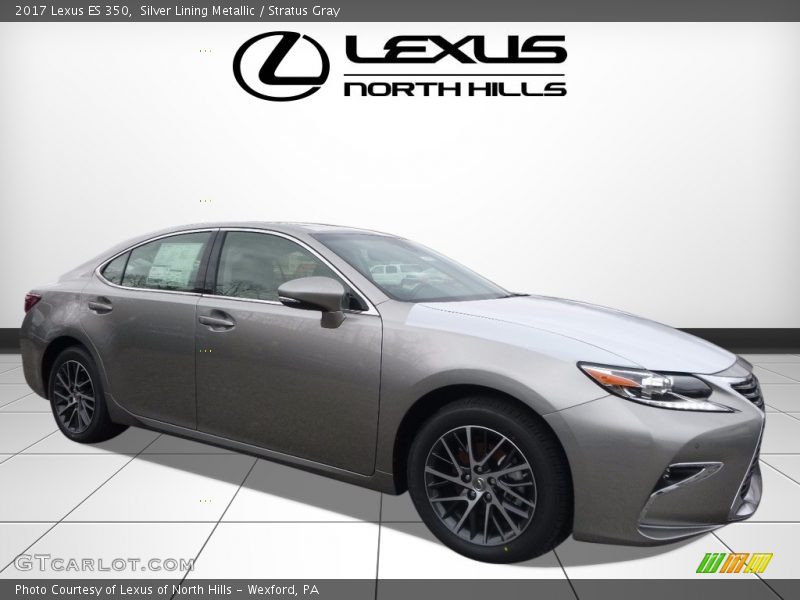 Silver Lining Metallic / Stratus Gray 2017 Lexus ES 350