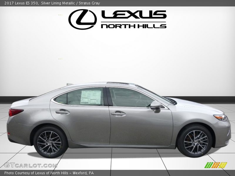 Silver Lining Metallic / Stratus Gray 2017 Lexus ES 350