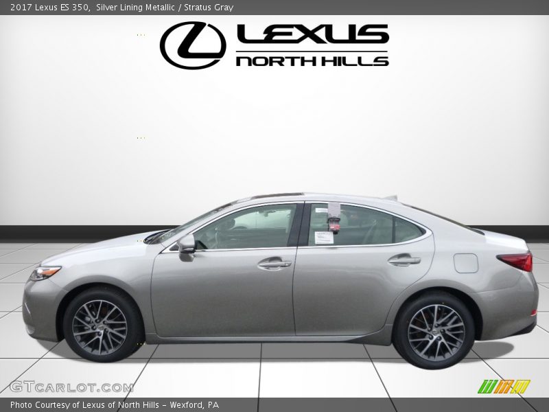 Silver Lining Metallic / Stratus Gray 2017 Lexus ES 350