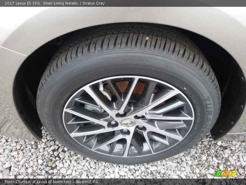 Silver Lining Metallic / Stratus Gray 2017 Lexus ES 350