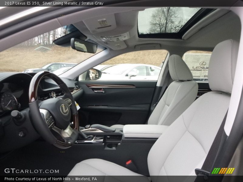 Silver Lining Metallic / Stratus Gray 2017 Lexus ES 350
