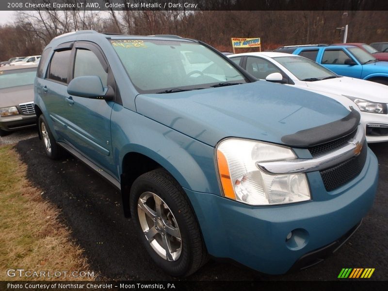 Golden Teal Metallic / Dark Gray 2008 Chevrolet Equinox LT AWD