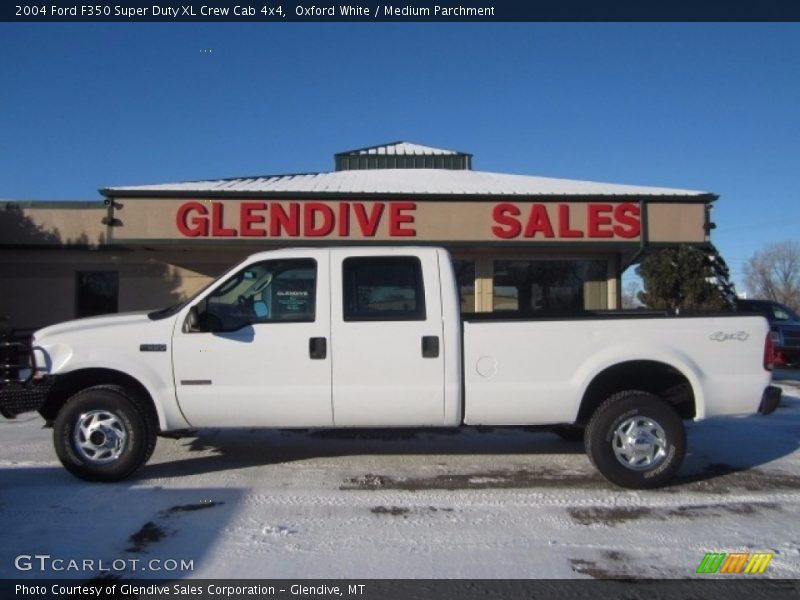 Oxford White / Medium Parchment 2004 Ford F350 Super Duty XL Crew Cab 4x4