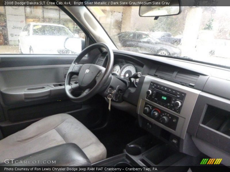 Bright Silver Metallic / Dark Slate Gray/Medium Slate Gray 2008 Dodge Dakota SLT Crew Cab 4x4