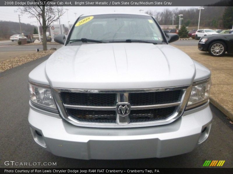 Bright Silver Metallic / Dark Slate Gray/Medium Slate Gray 2008 Dodge Dakota SLT Crew Cab 4x4