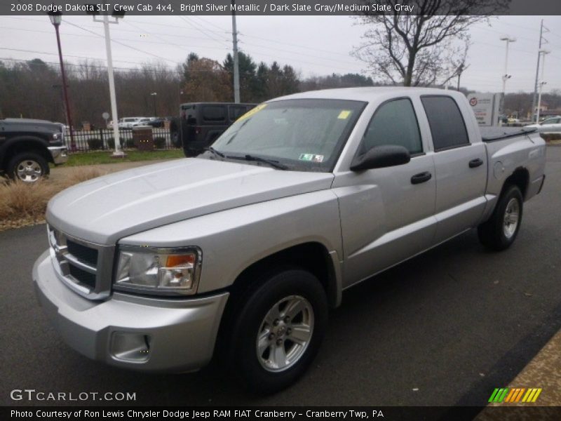 Bright Silver Metallic / Dark Slate Gray/Medium Slate Gray 2008 Dodge Dakota SLT Crew Cab 4x4