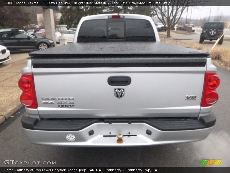 Bright Silver Metallic / Dark Slate Gray/Medium Slate Gray 2008 Dodge Dakota SLT Crew Cab 4x4