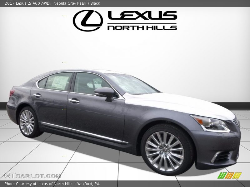 Nebula Gray Pearl / Black 2017 Lexus LS 460 AWD